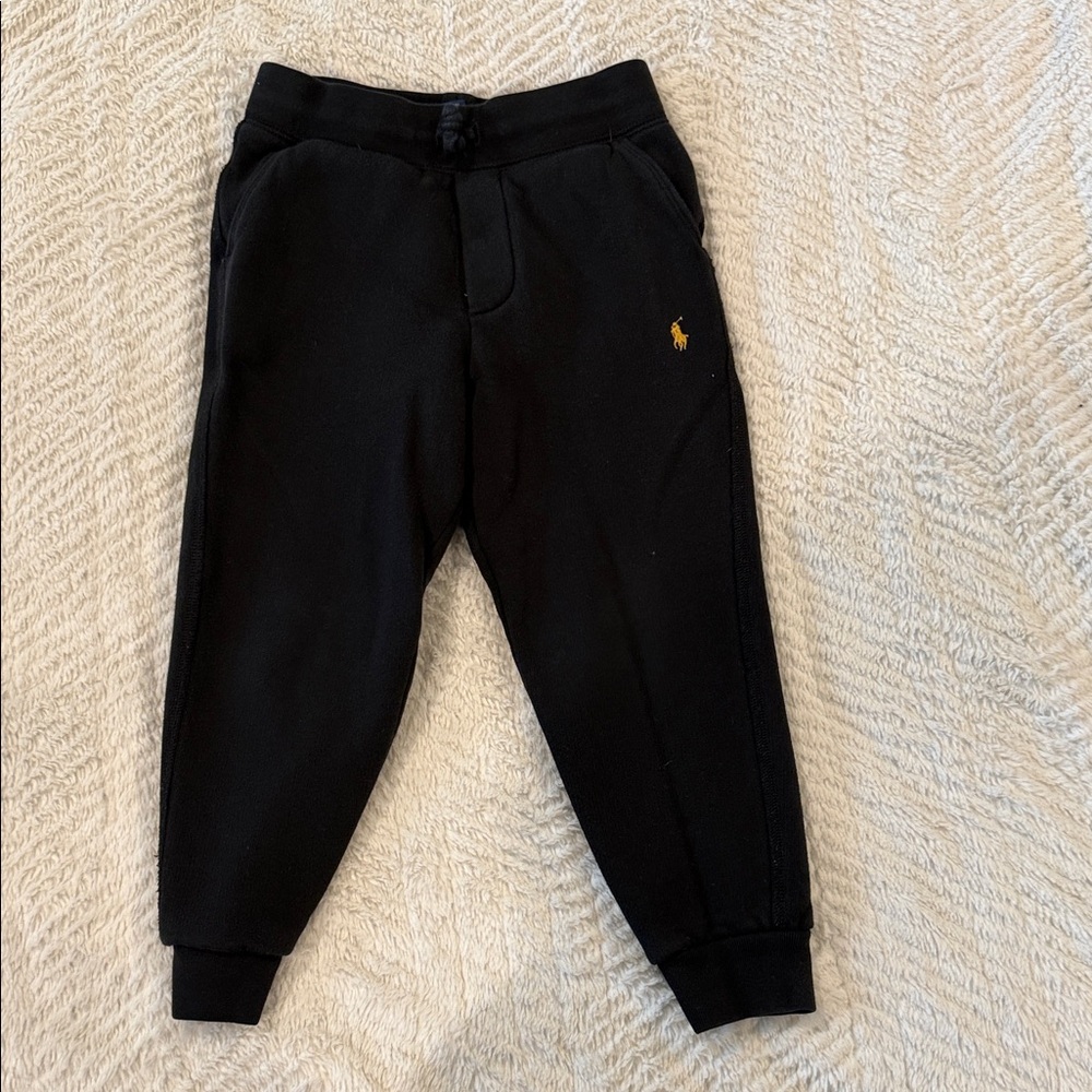 Polo by Ralph Lauren Black Kids Sweatpants with Yellow Pony